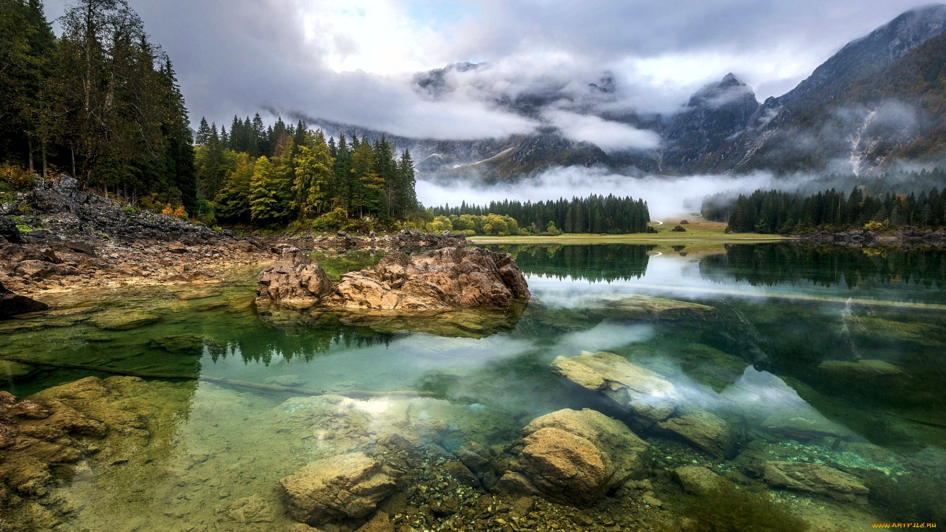 upper fusine lake, italy, , , , upper, fusine, lake